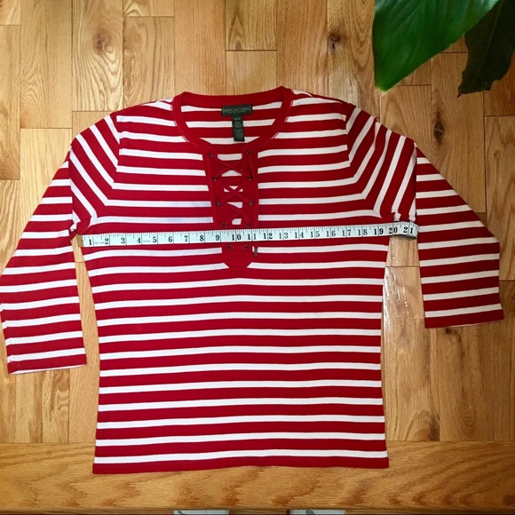 Lauren Jeans Co, Ralph Lauren laced v-neck shirt - Picture 5 of 10